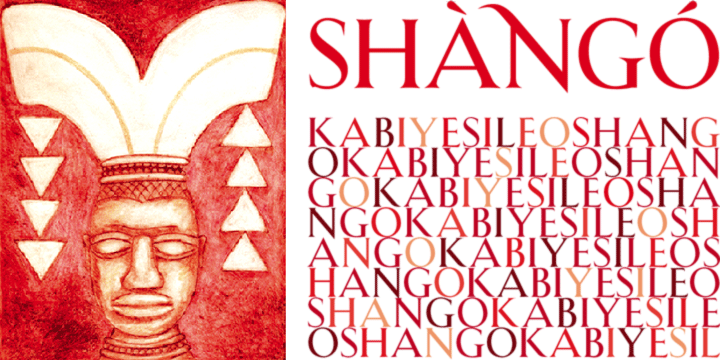 Пример шрифта Shango Regular